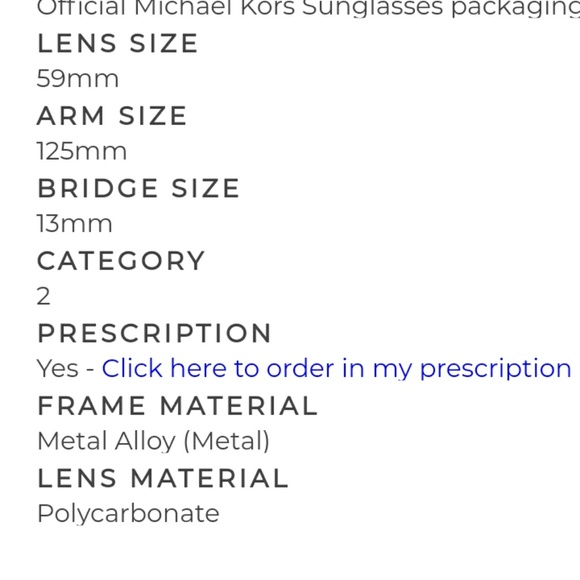 Micheal Kors aviator sunglasses - Picture 6 of 8